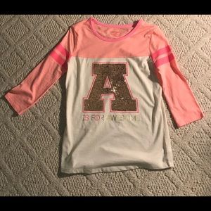 Girls 14/16 baseball tee